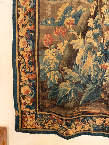18th century Aubusson Verdure Tapestry after a design by Jean-Baptiste Oudry