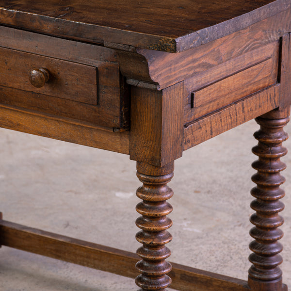 A Near Pair of 19th Century Spanish Walnut Bedside/Side Tables
