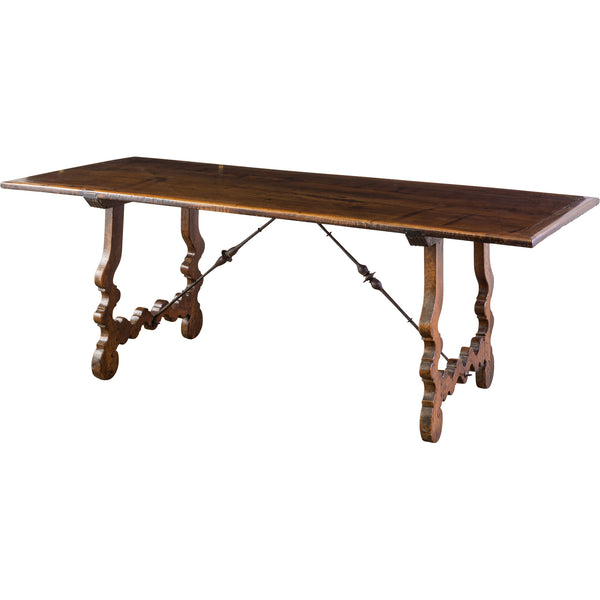 19th Century Spanish Walnut Trestle Table