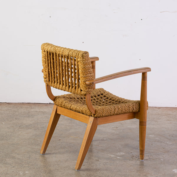 A Braided Rope Armchair by Adrien Audoux and Frida Minet