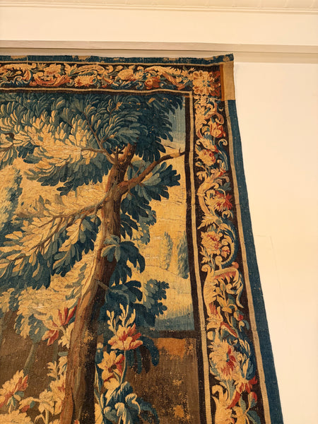 18th century Aubusson Verdure Tapestry after a design by Jean-Baptiste Oudry
