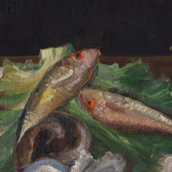 Still Life with Red Mullet, Sardines and Octopus