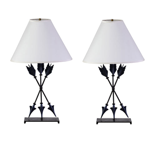 Pair of 1950s Style Arrow Lamps