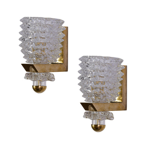 A Pair of Murano Rostrato Wall Sconces