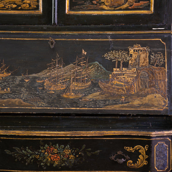 A 19th Century Baroque Venetian Lacquered Bookcase