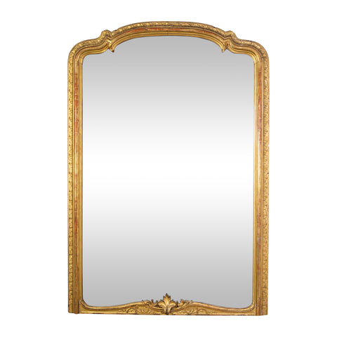 A Substanial Louis Philippe Giltwood Floor Mirror