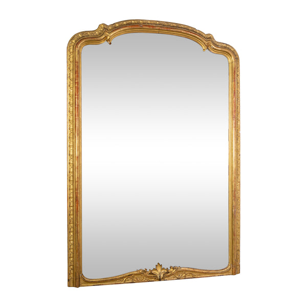 A Substanial Louis Philippe Giltwood Floor Mirror