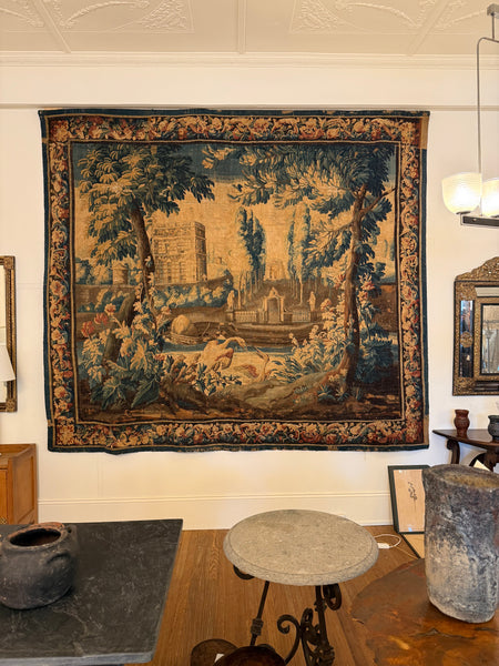 18th century Aubusson Verdure Tapestry after a design by Jean-Baptiste Oudry