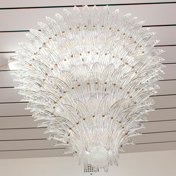 Palmette Murano Chandelier in the style of Barovier &Toso