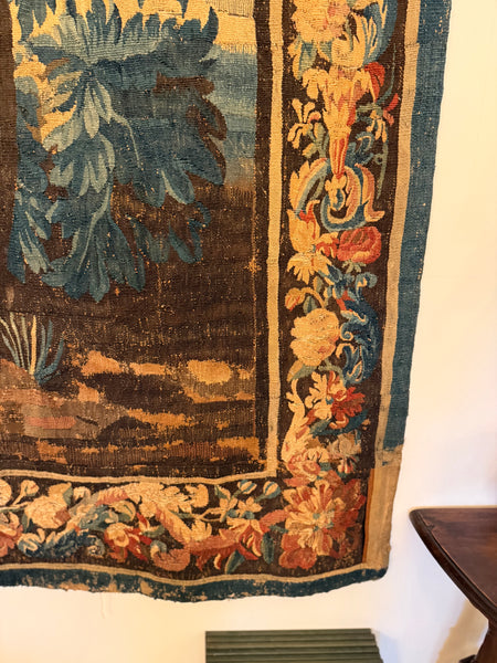 18th century Aubusson Verdure Tapestry after a design by Jean-Baptiste Oudry