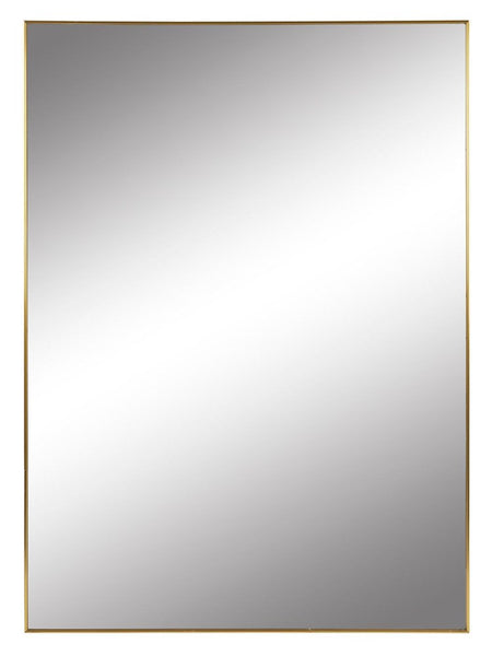 A Large Rectangular Vintage Brass Mirror