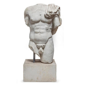 After the antique: A Large classical Roman style carved-marble torso