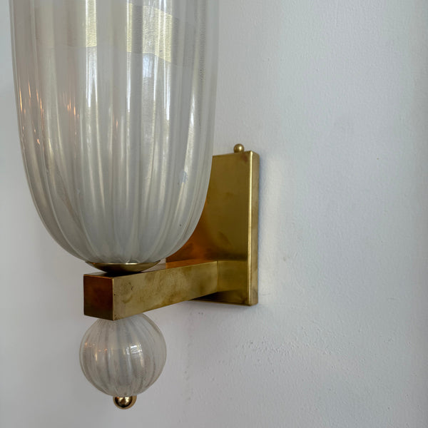 Pair of Pearlescent Murano Wall Sconces