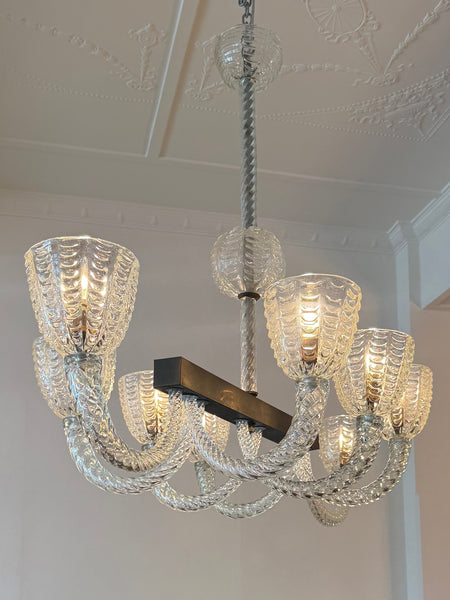 An Italian Murano Glass Eight-Light Chandelier