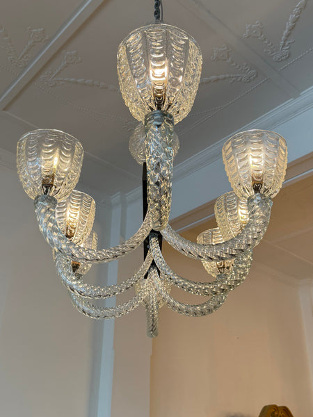 An Italian Murano Glass Eight-Light Chandelier