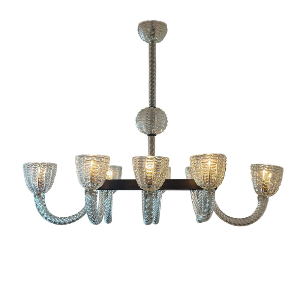 An Italian Murano Glass Eight-Light Chandelier