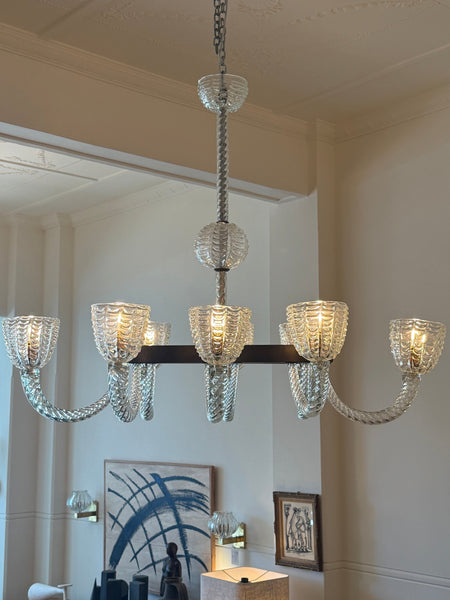 An Italian Murano Glass Eight-Light Chandelier