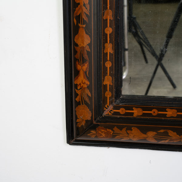 A 19th Century Dutch Marquetry Cushion Mirror