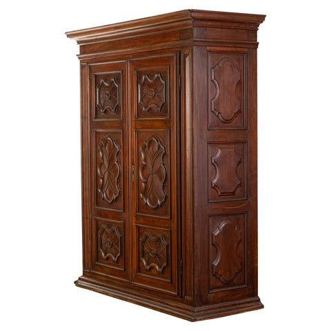 A Large 18th Century Italian Walnut Armadio