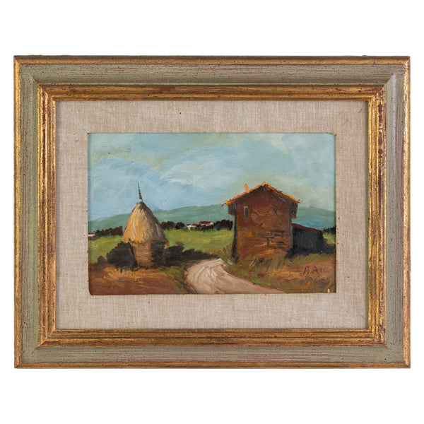 Impressionist Landscape of Barn by A Ricci