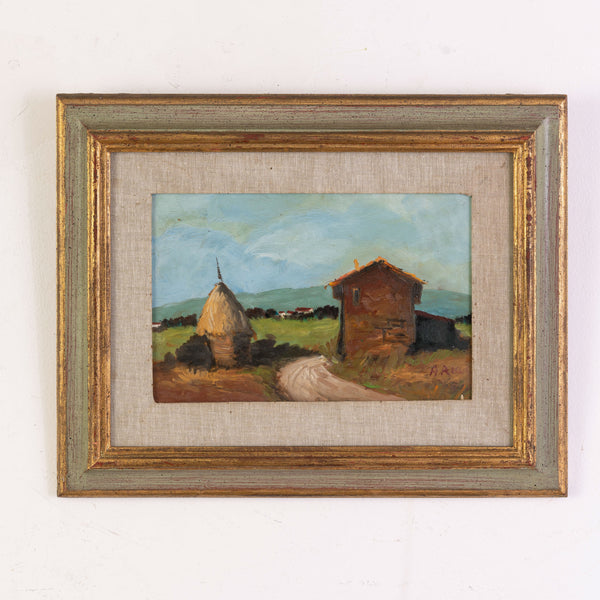 Impressionist Landscape of Barn by A Ricci