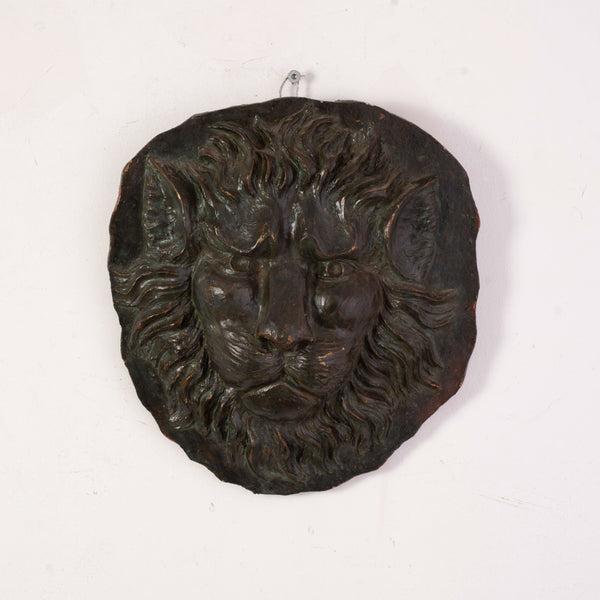 A Antique Terracotta Lion Wall Hanging