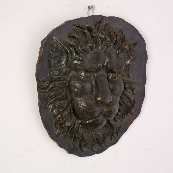 A Antique Terracotta Lion Wall Hanging