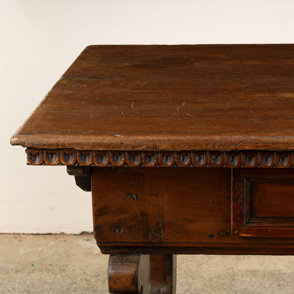 18th Century Italian Renaissance Style Walnut Console Table