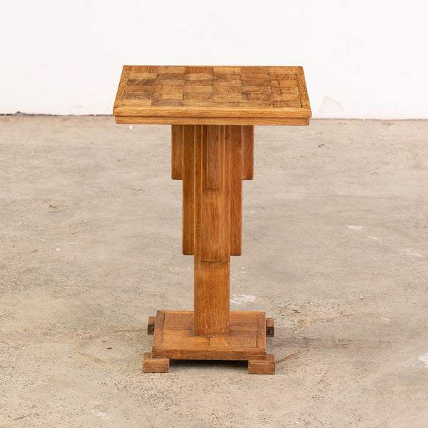 Late Art Deco Oak Side Table