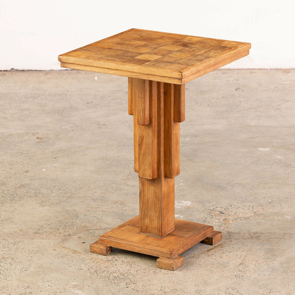 Late Art Deco Oak Side Table