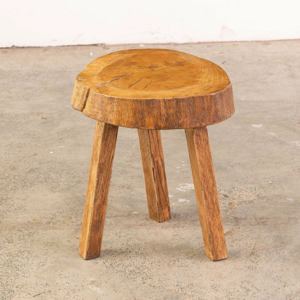 Brutalist Stool with Slab Top