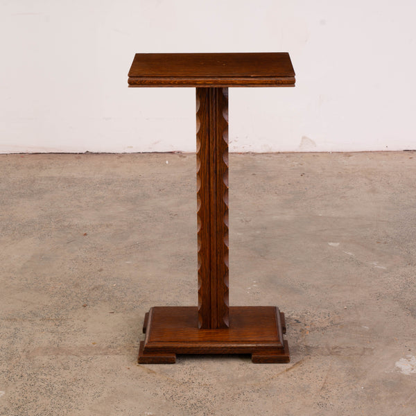 A Brutalist 1950s Oak Side Table