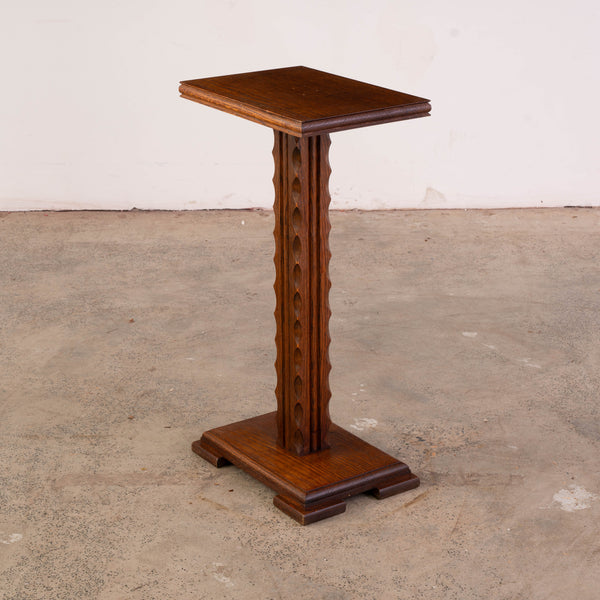 A Brutalist 1950s Oak Side Table