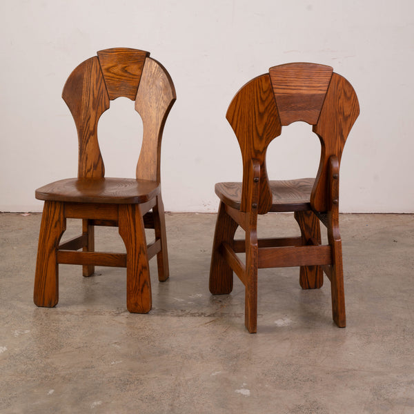 Set of Six Belgian Brutalist Dining Chairs