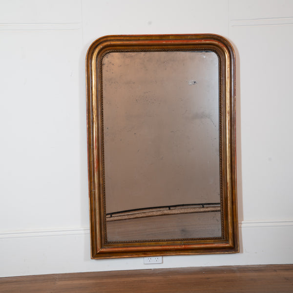 Louis Philippe Gilt and Gesso Overmantel Mirror