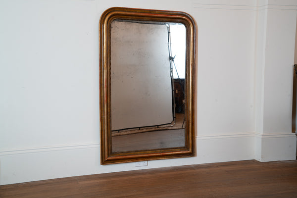 Louis Philippe Gilt and Gesso Overmantel Mirror