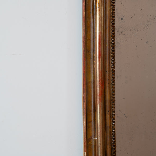 Louis Philippe Gilt and Gesso Overmantel Mirror