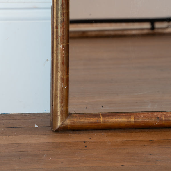 A Louis XVI Style Giltwood Mirror with Ribbon-Tied Cresting, French, Late 19th / Early 20th Century
