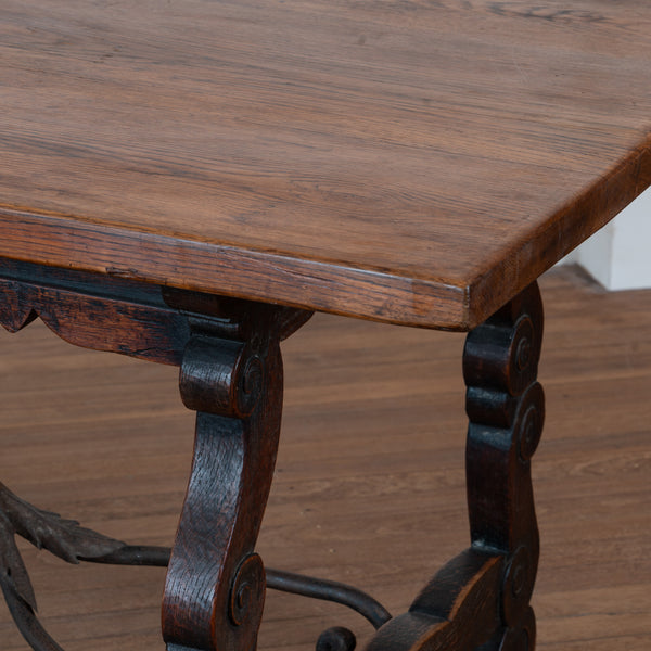 Late 19th Century Spanish Oak Trestle Table