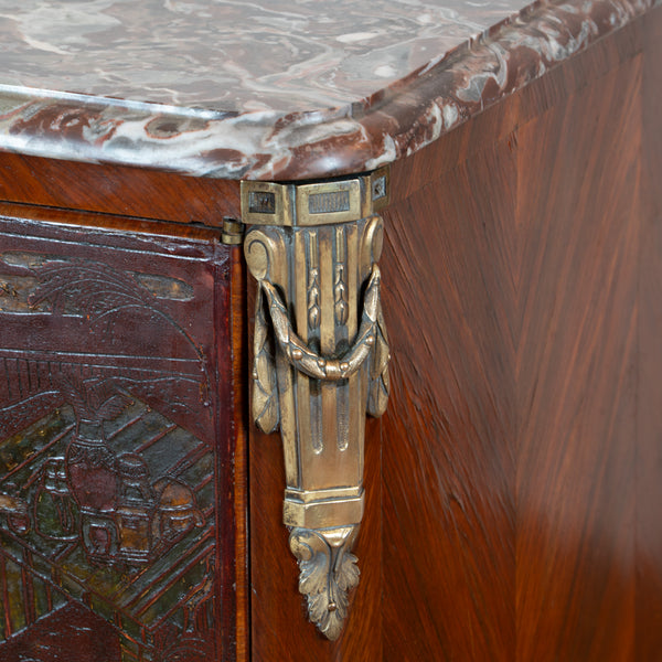 A French Gilt-Bronze Mounted Chinoiserie Lacquer and Kingwood Commode
