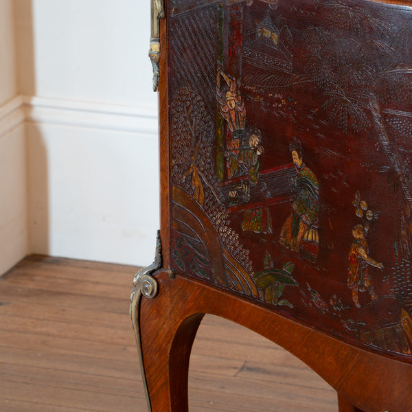 A French Gilt-Bronze Mounted Chinoiserie Lacquer and Kingwood Commode