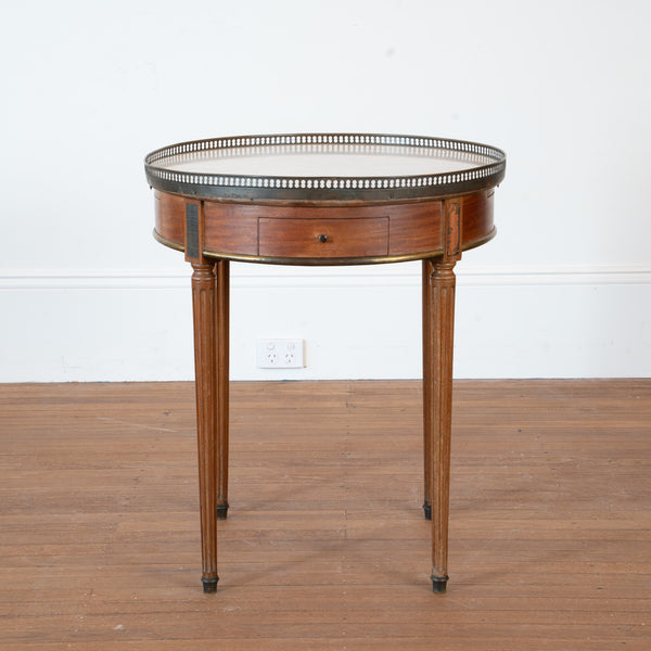 Louis XVI Style Mahogany and Marble Buillote Table