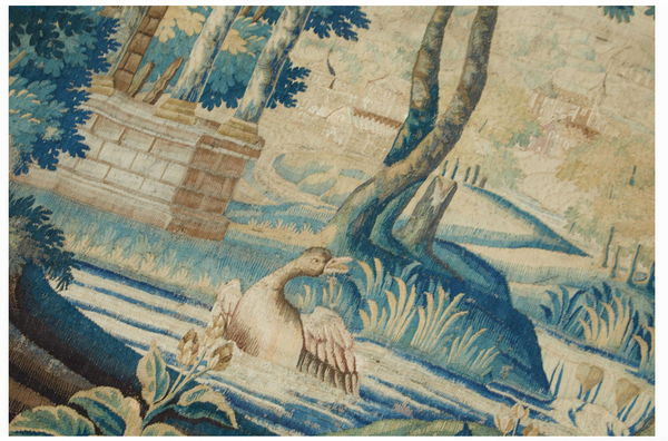 A Fine Aubusson Verdure Tapestry in wool and Silk