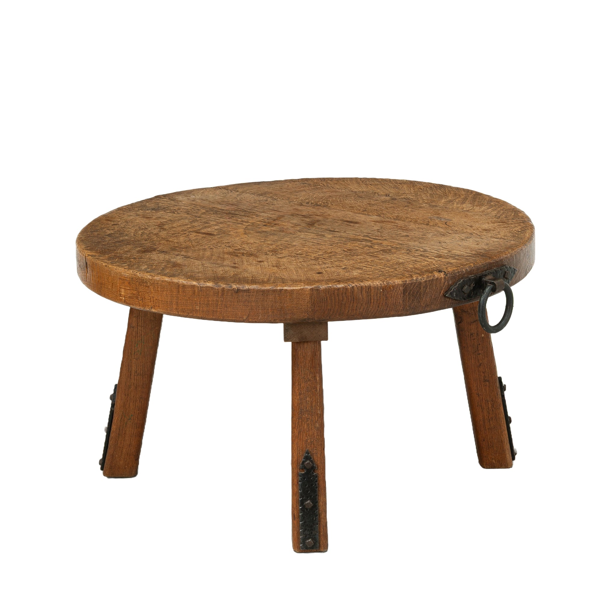 Mid Century Brutalist Oak Coffee Table