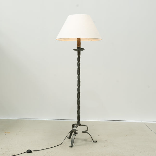 1940s Wrought Iron Floor Lamp