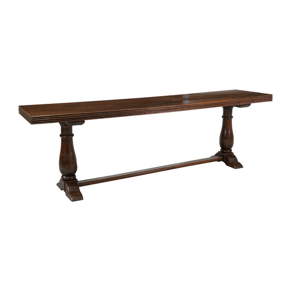 A 19th Century French Walnut Dining Table/Library Table with Reeded Edge