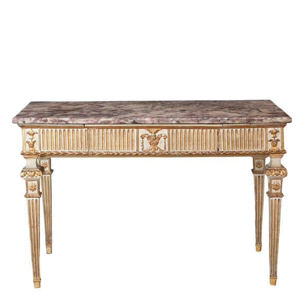 18th Century Tuscan Console with Fior Di Pesco Marble Top