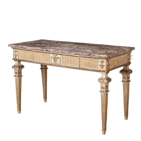 18th Century Tuscan Console with Fior Di Pesco Marble Top