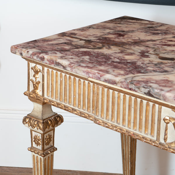 18th Century Tuscan Console with Fior Di Pesco Marble Top