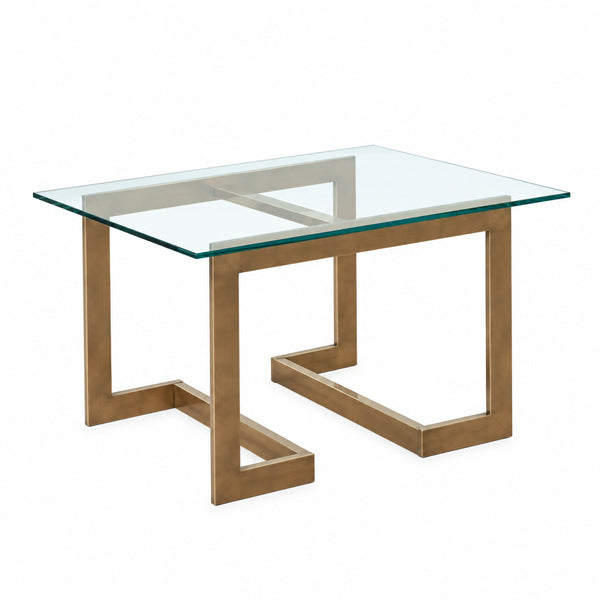 A Brass and Glass Occasional Table Attributed to Romeo Rega (1925-1984)